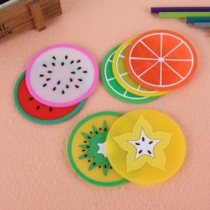 Accessory #ACOT-0001 	Colorful silicon fruit pattern PVC candle mat