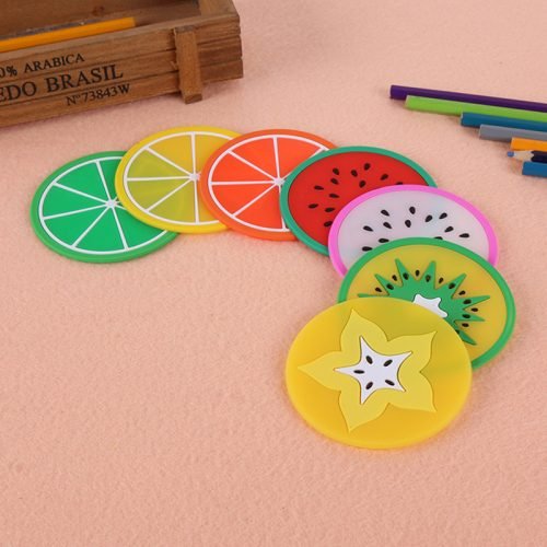 Accessory #ACOT-0001 	Colorful silicon fruit pattern PVC candle mat - 图片 3